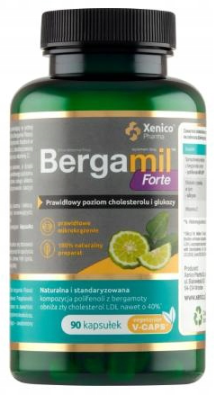 Xenico Bergamil Forte 90 kapsułek Vcaps® - Krążenie Serce Cholesterol Naczynia Krwionośne